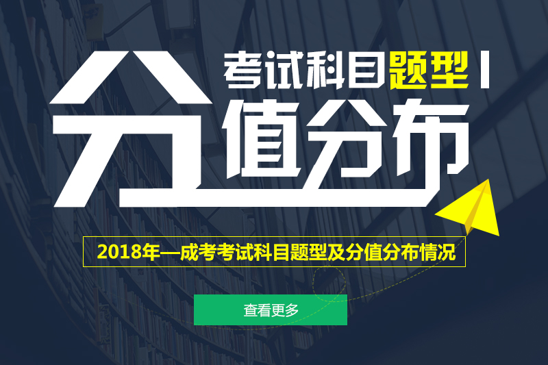 2018年成人高考考試科目題型及分值分布情況